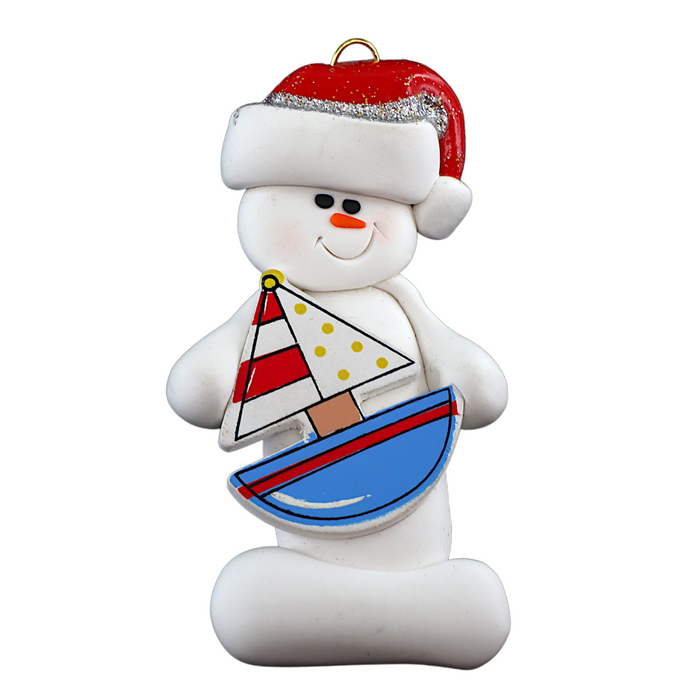 Snowman Boater Ornament