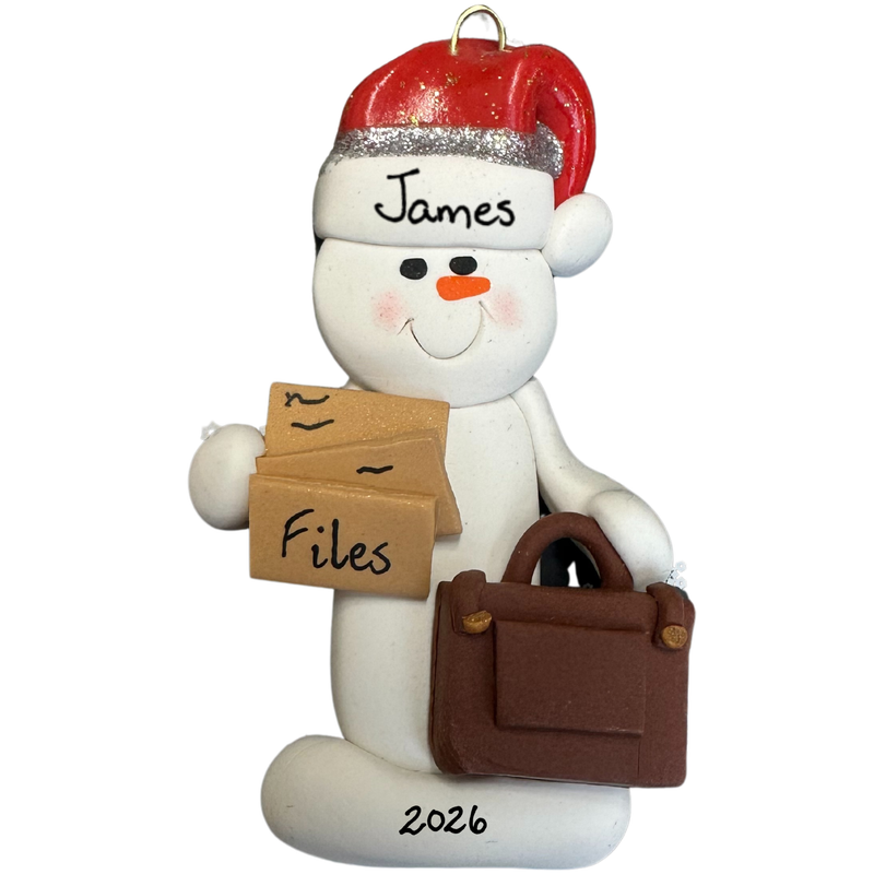 Snowman Boss Christmas Ornament