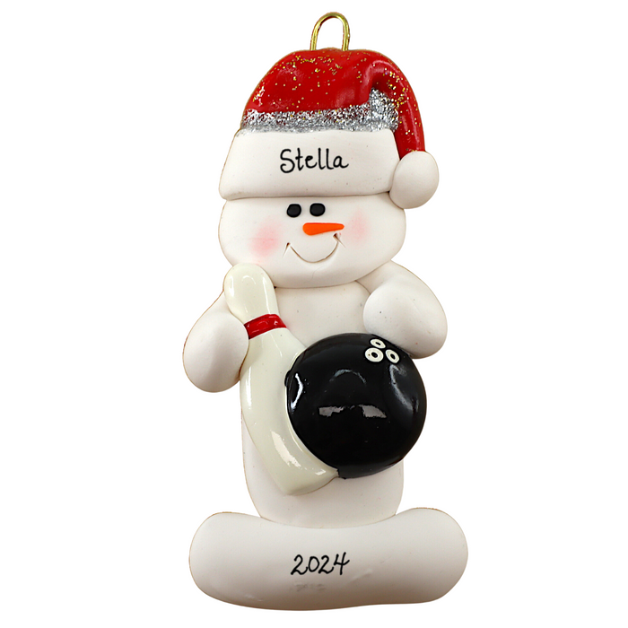 Snowman Bowler Ornament