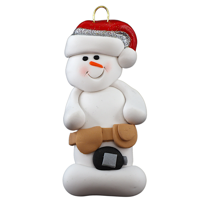 Snowman Carpenter Ornament