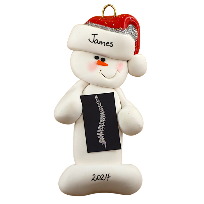 Snowman Chiropractor Ornament