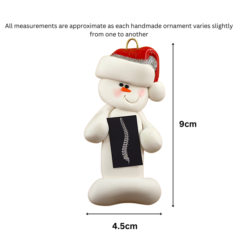 Snowman Chiropractor Christmas Ornament