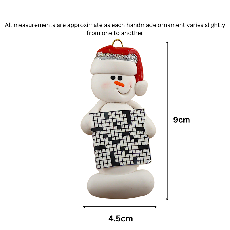 Snowman Crossworder Christmas Ornament