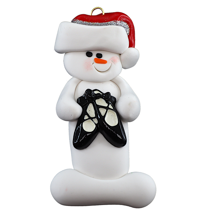 Snowman Dancer Ornament - Black