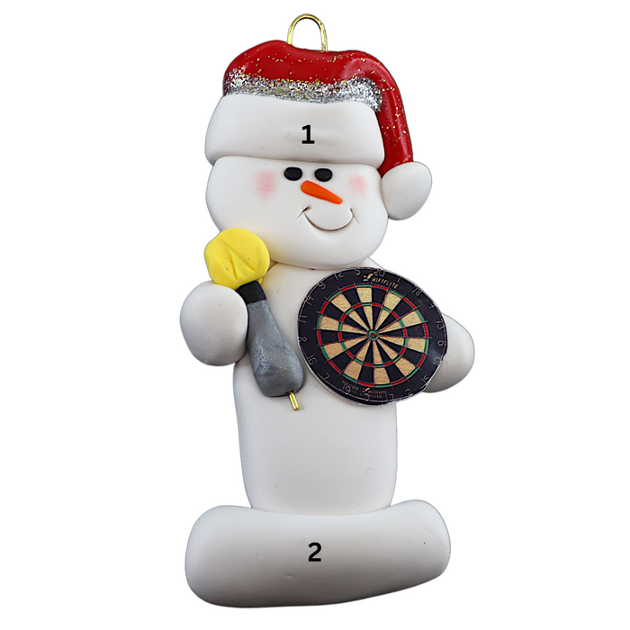 Snowman Dart Player Ornament