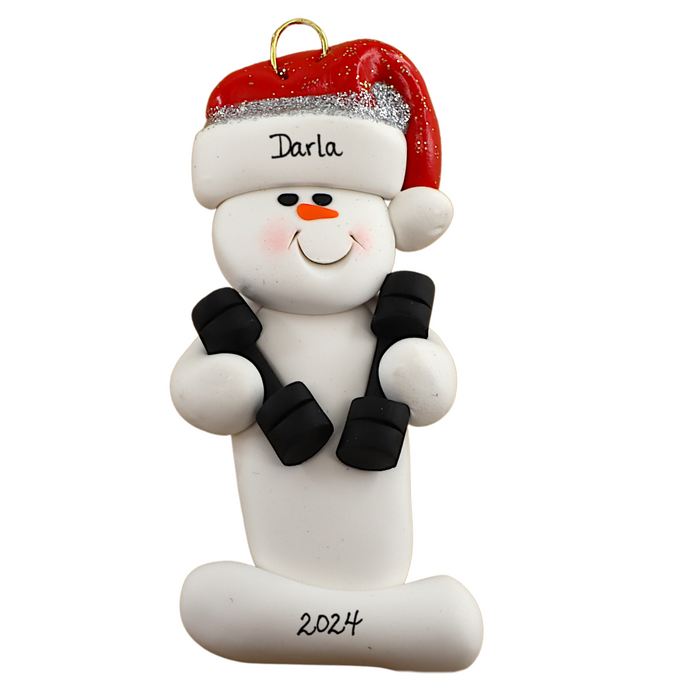 Snowman Exercise Lover Ornament