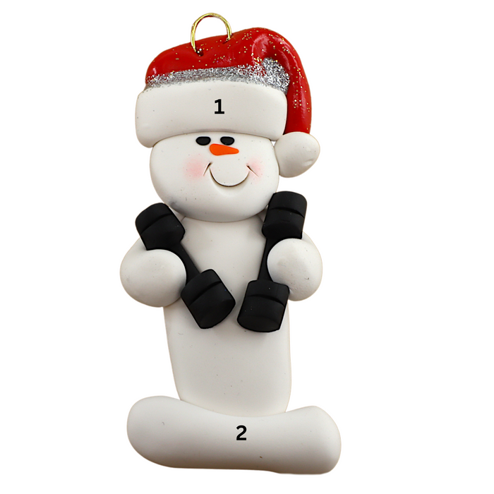 Snowman Exercise Lover Ornament