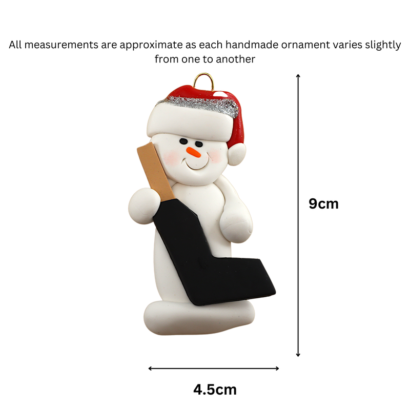 Snowman Goalie Christmas Ornament