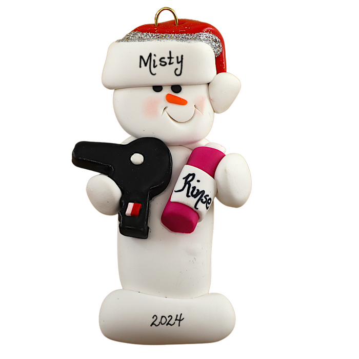 Snowman Hairdresser Ornament