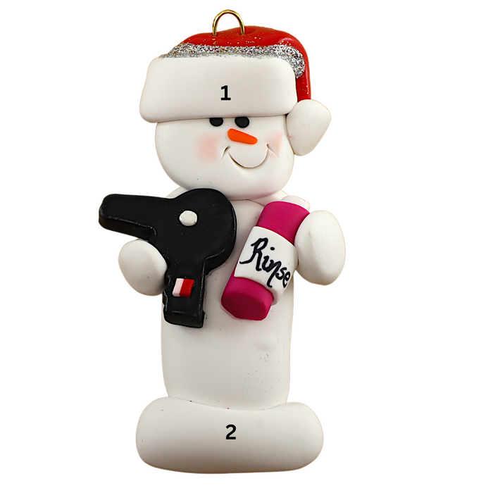 Snowman Hairdresser Ornament