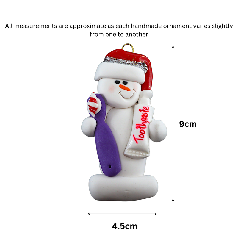 Snowman Hygienist Christmas Ornament