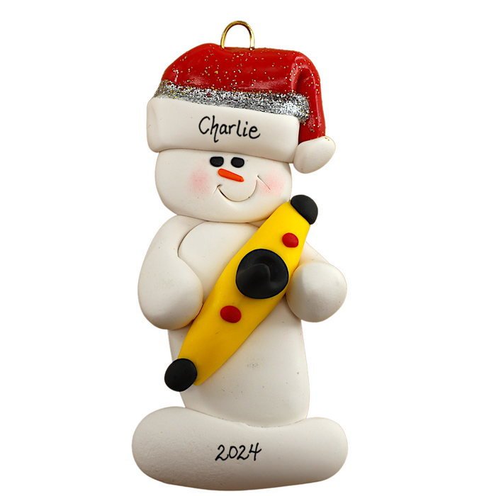 Snowman Kayaker Ornament