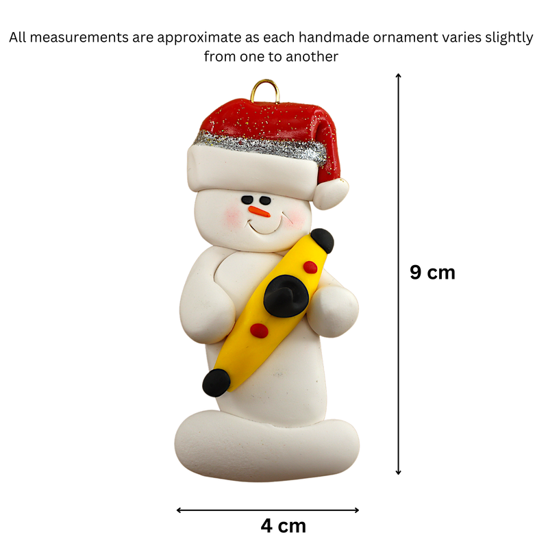 Snowman Kayaker Christmas Ornament