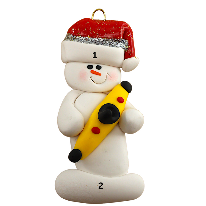 Snowman Kayaker Ornament