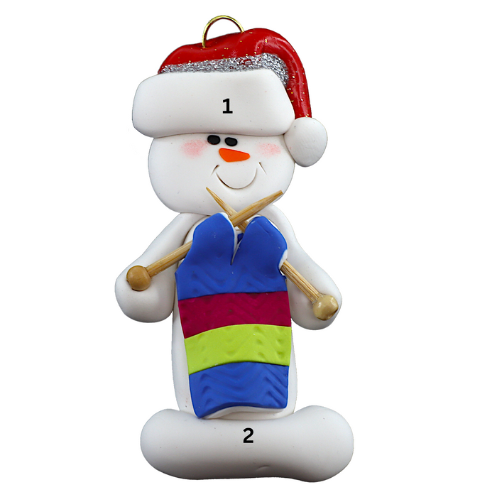 Snowman Knitter Ornament