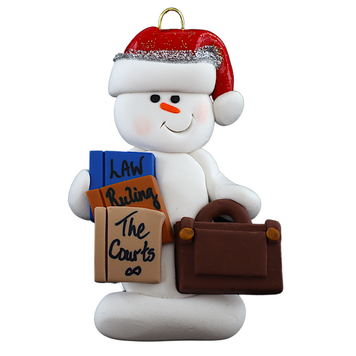 Snowman Lawyer Ornament