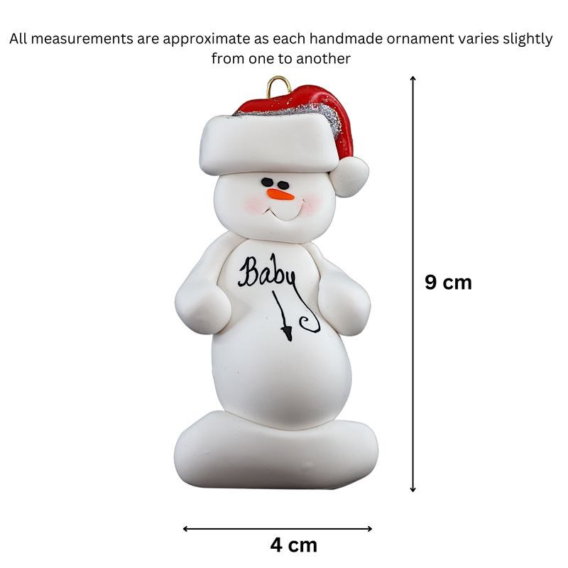 Snowman Mom To Be Christmas Ornament