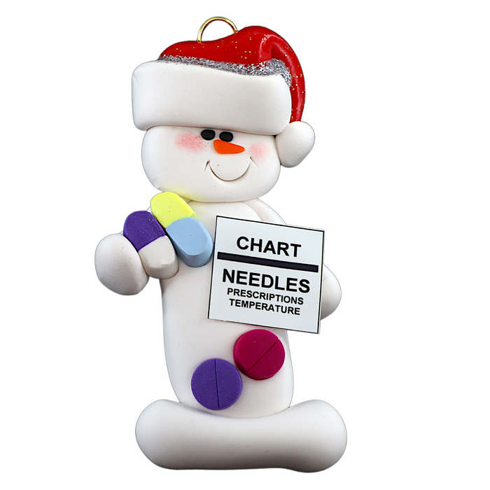 Snowman Nurse Ornament