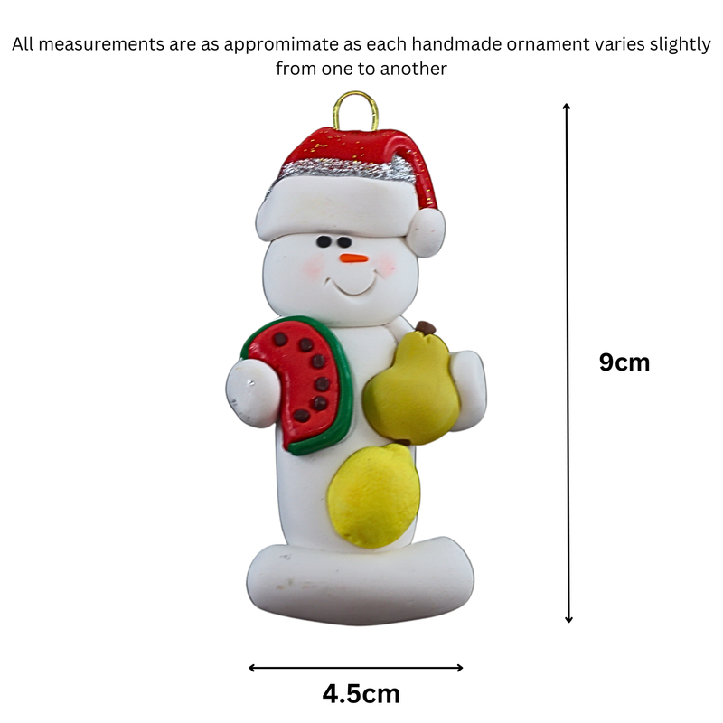 Snowman Nutritionist Christmas Ornament