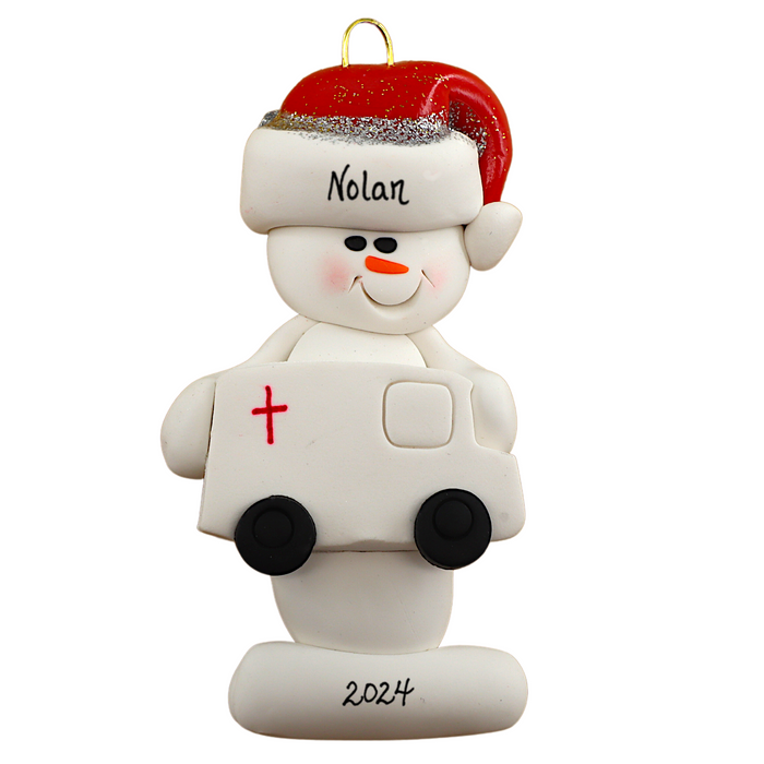 Snowman Paramedic Ornament