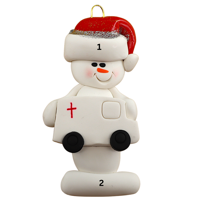 Snowman Paramedic Ornament