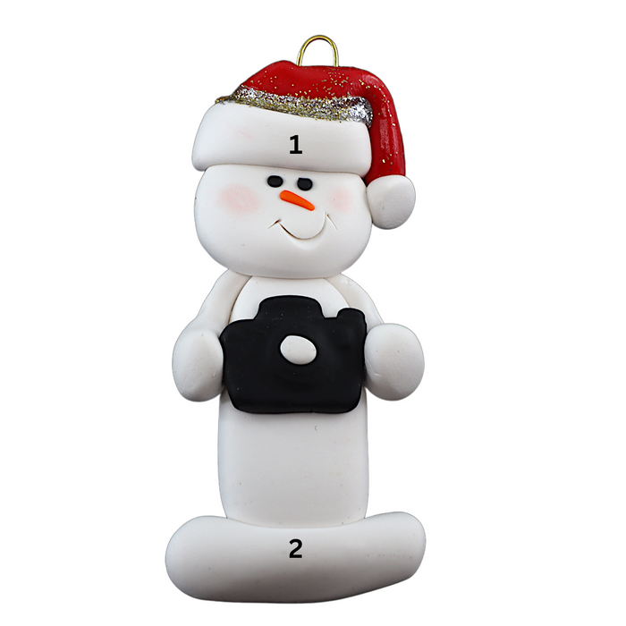 Snowman Photographer Ornament