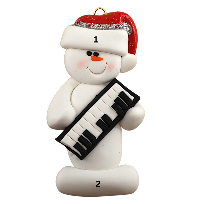 Snowman Piano Player Ornament