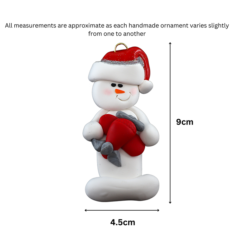 Snowman Pilot Christmas Ornament