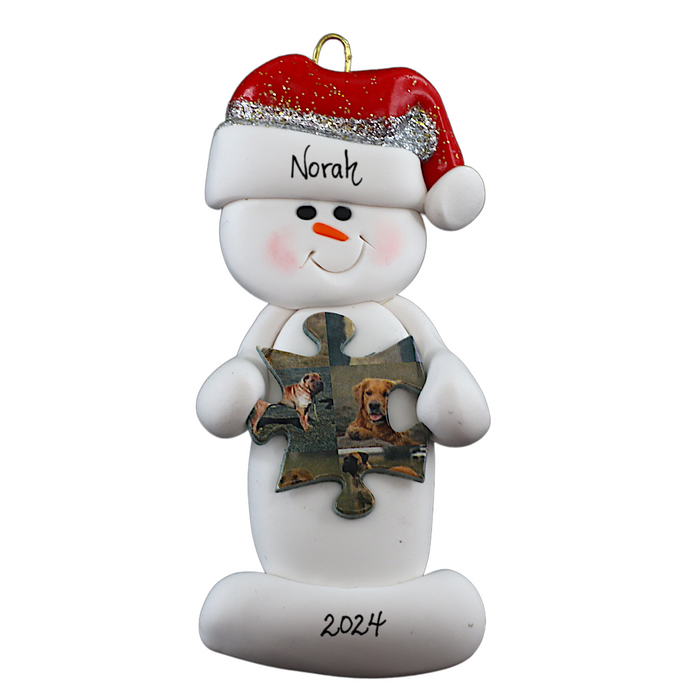 Snowman Puzzler Ornament