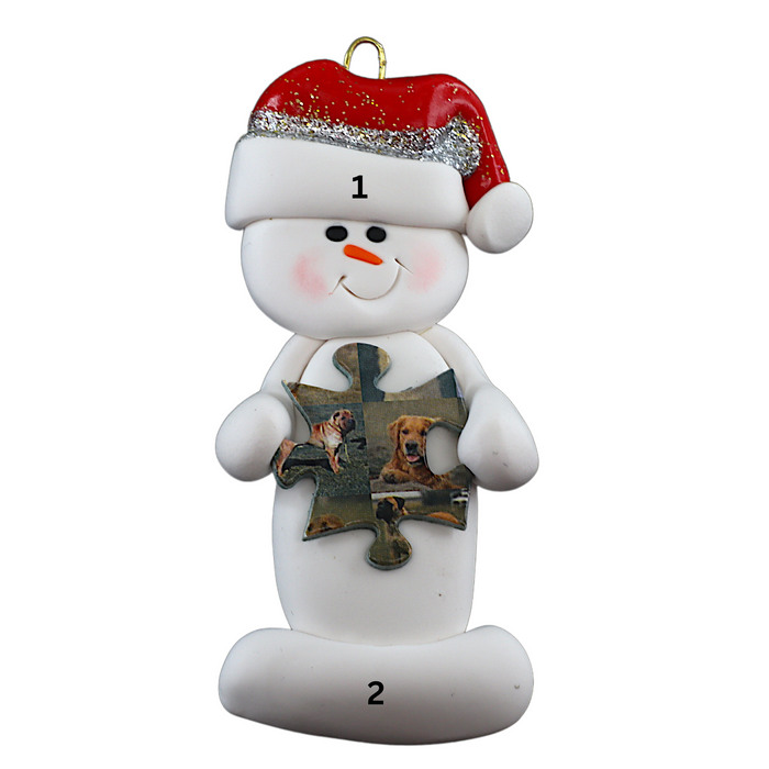 Snowman Puzzler Ornament