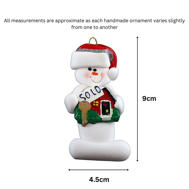 Snowman Realtor Christmas Ornament