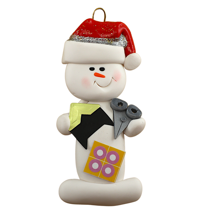 Snowman Scrapper Ornament