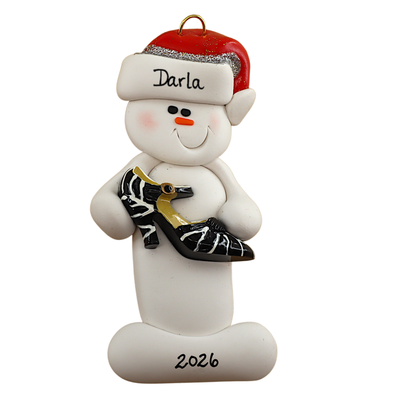 Snowman Shoe Lover Christmas Ornament