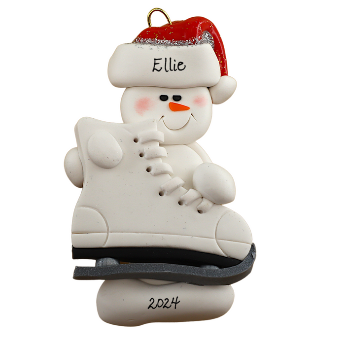 Snowman Skater Ornament