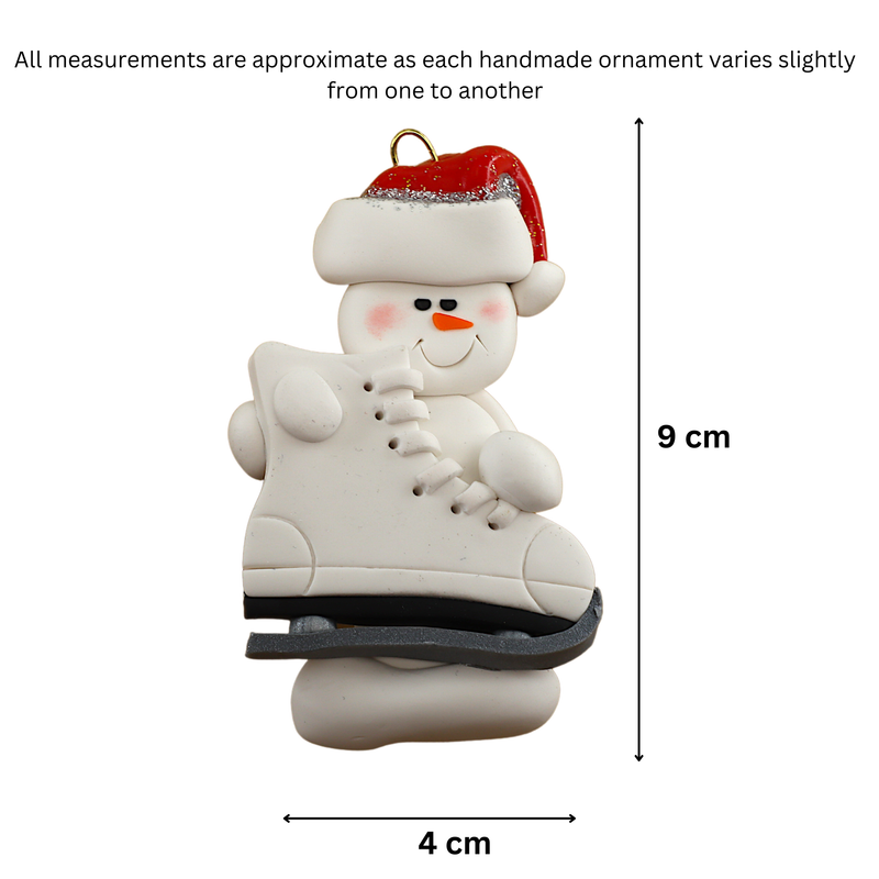 Snowman Skater Christmas Ornament