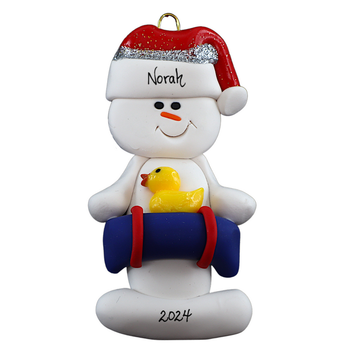 Snowman Swimmer Ornament