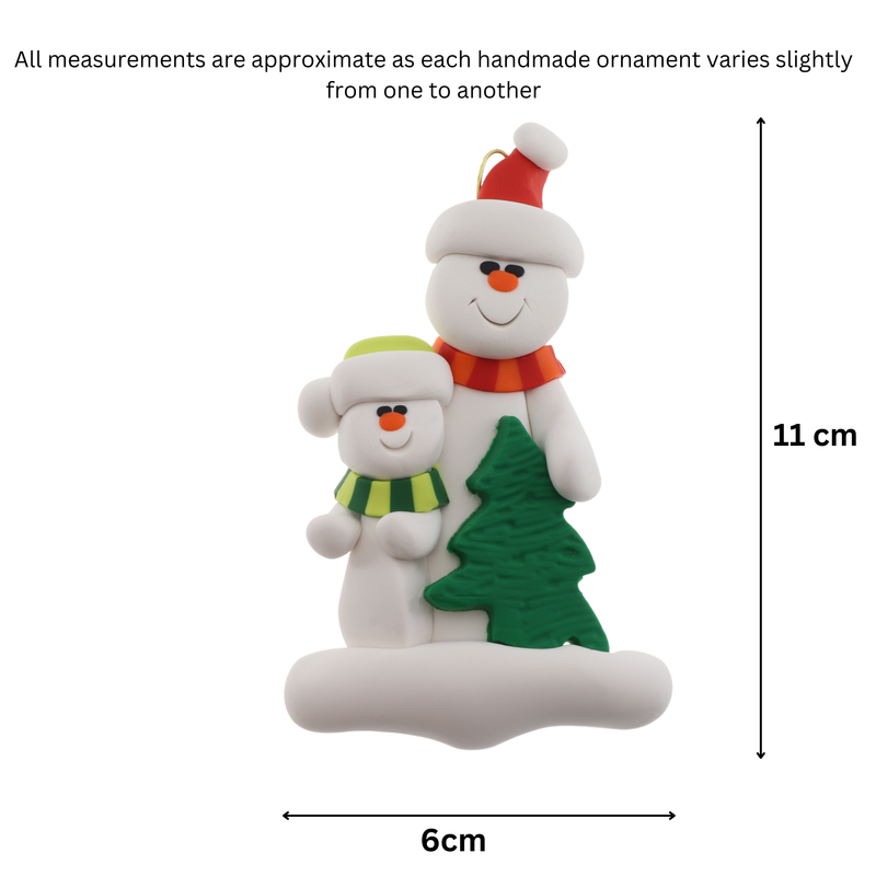 Tree Single Adult Family of 2 Christmas Ornament
