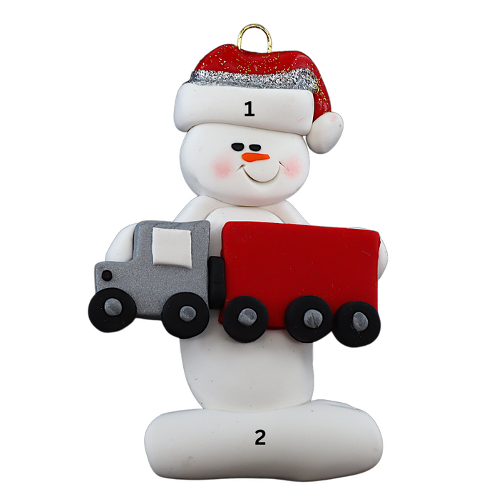 Snowman Trucker Ornament