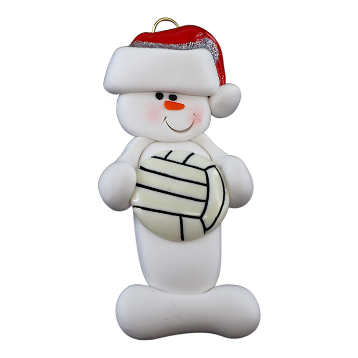 Snowman Volleyball Player Ornament