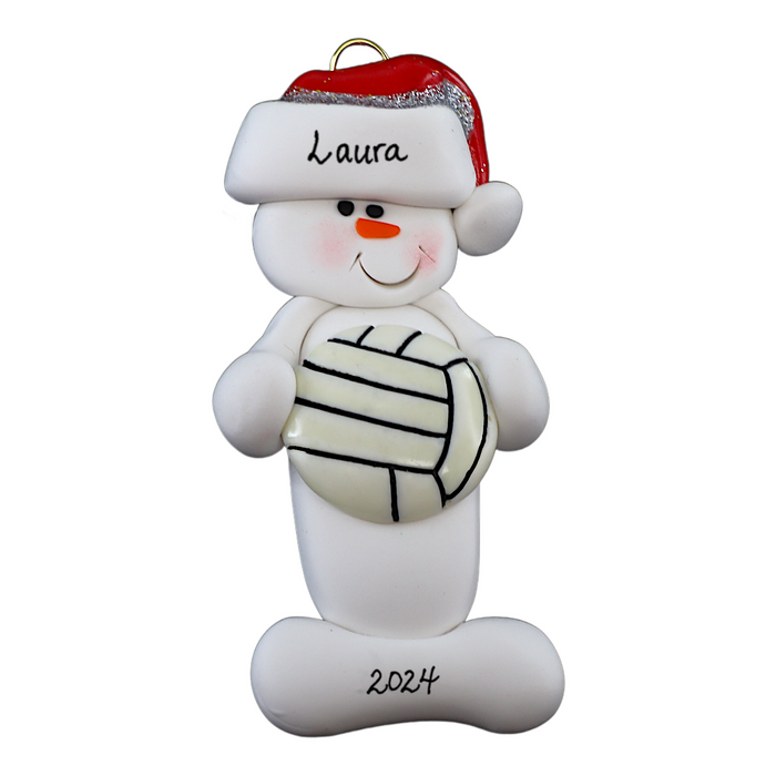 Snowman Volleyball Player Ornament