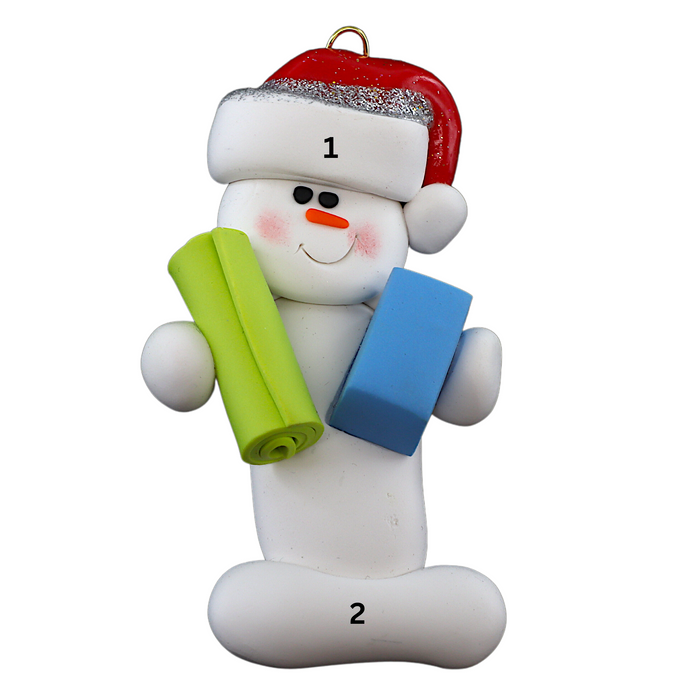 Snowman Yoga Ornament