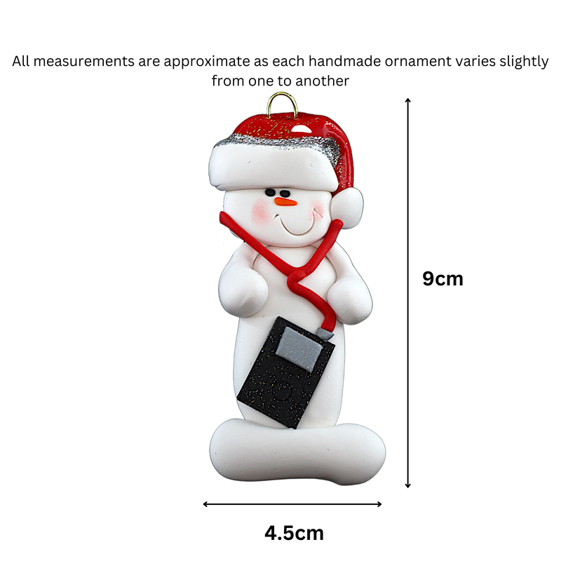 Snowman iPod Lover Christmas Ornament