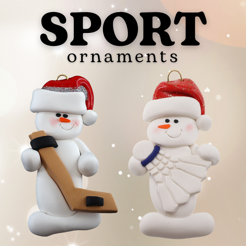 A Personalized Christmas Ornament of a Snowman Curler