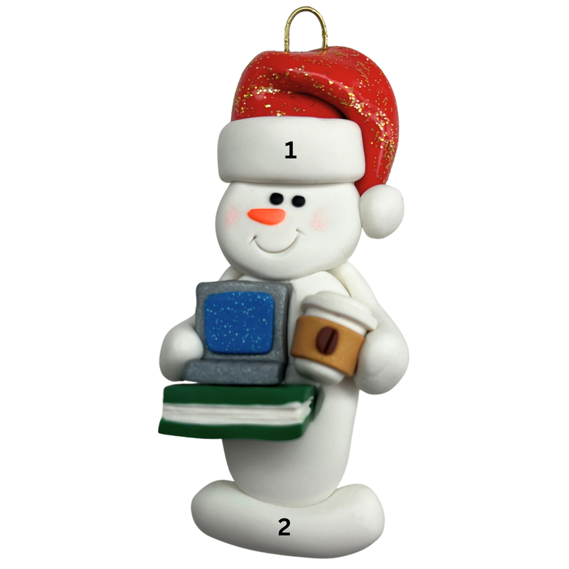 Snowman Student Christmas Ornament