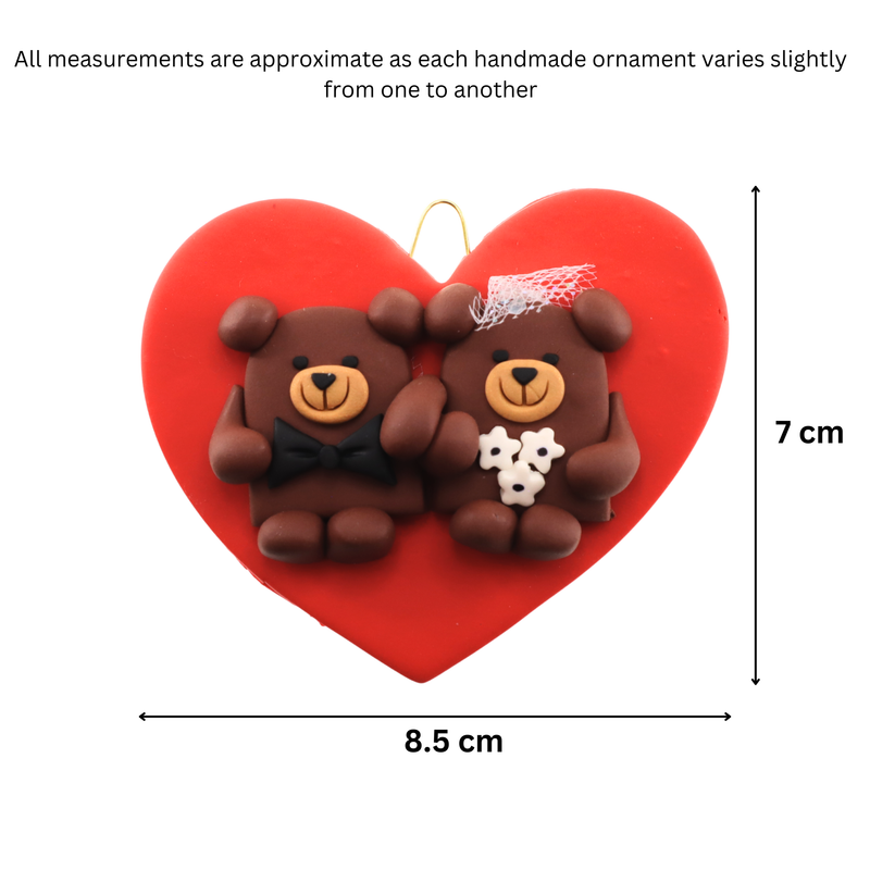 Wedding Bears Couple Christmas Ornament