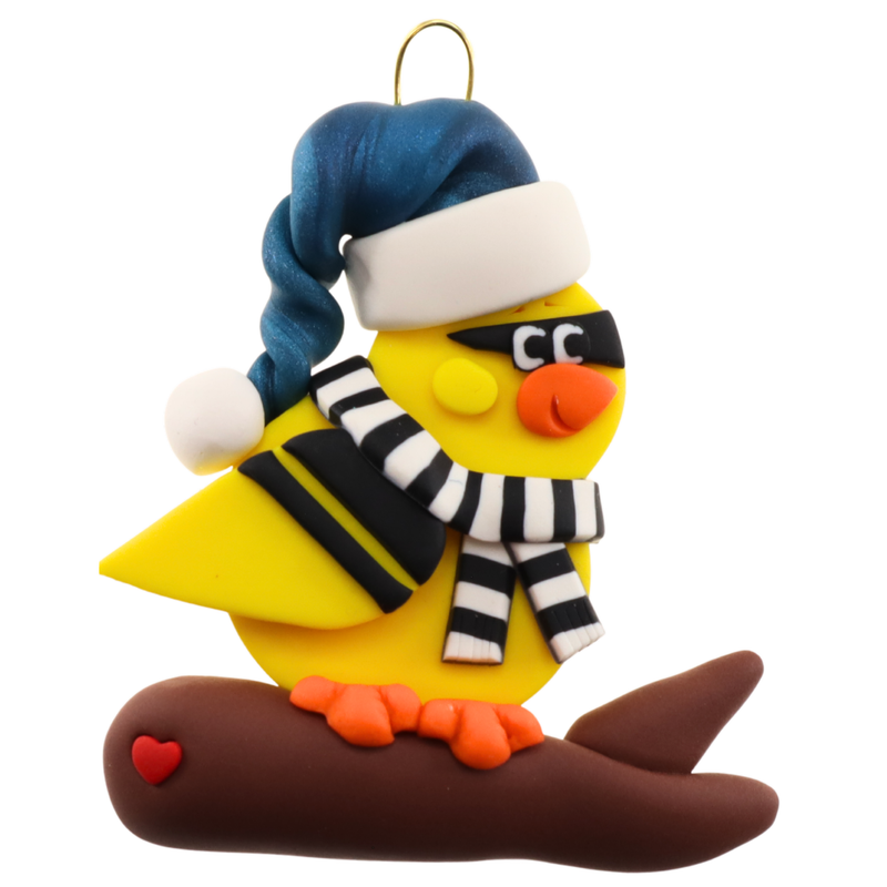 Yule Tide Songbird Yellow Christmas Ornament