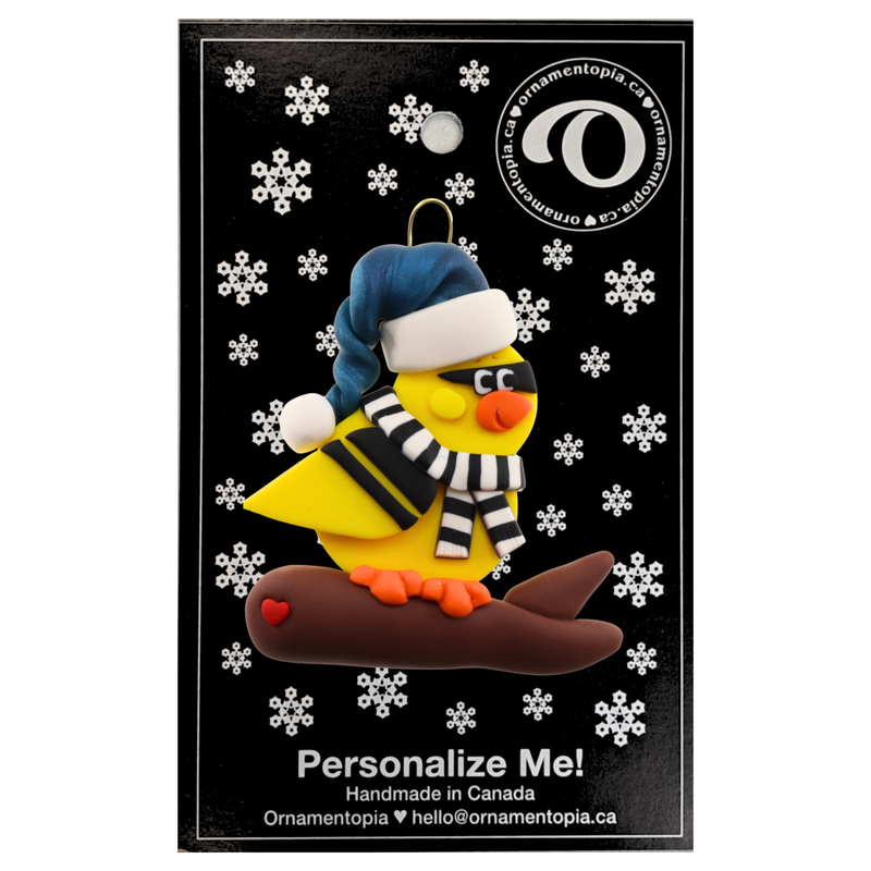 Yule Tide Songbird Yellow Christmas Ornament