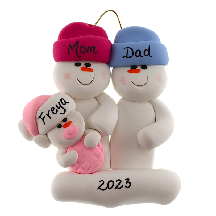 Pink Baby Family of 2 Ornament
