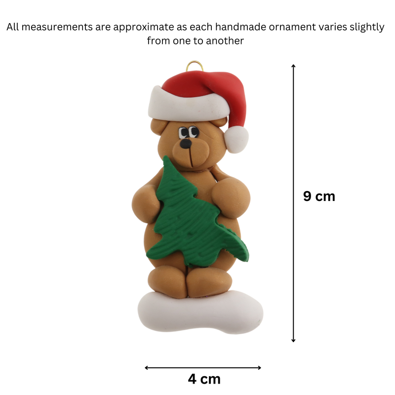 Bear with Tree Christmas Ornament