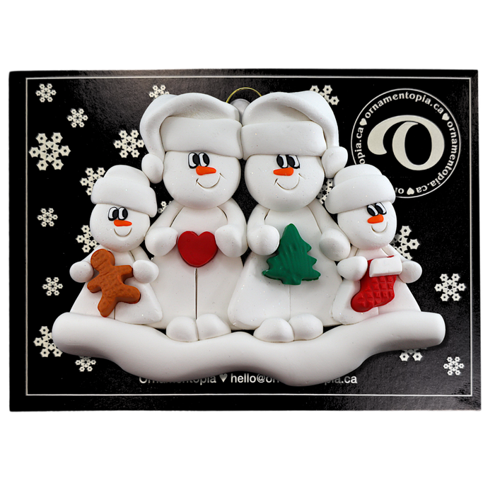 Christmas Family of 4 Ornament